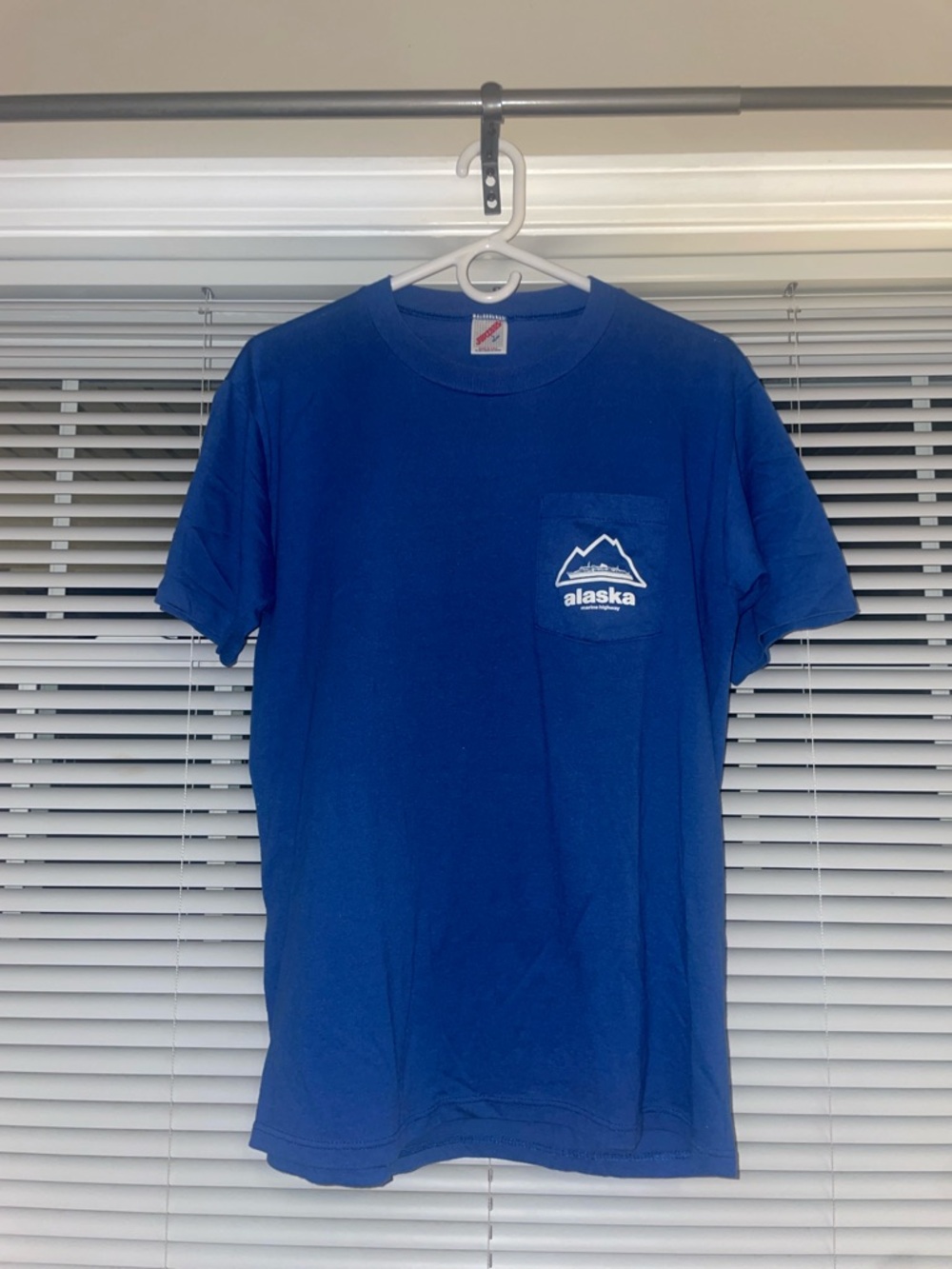 Vintage 80s single stitch t-shirt -Jerzees Pocket Tee-Made in USA - Size L